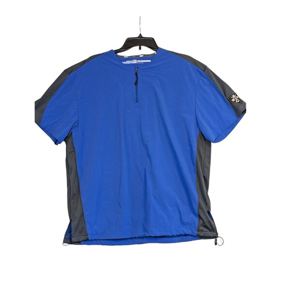BP DeMarini Men's Baseball Shirt Batting Windbreaker Coach Blue Size M - Picture 1 of 7